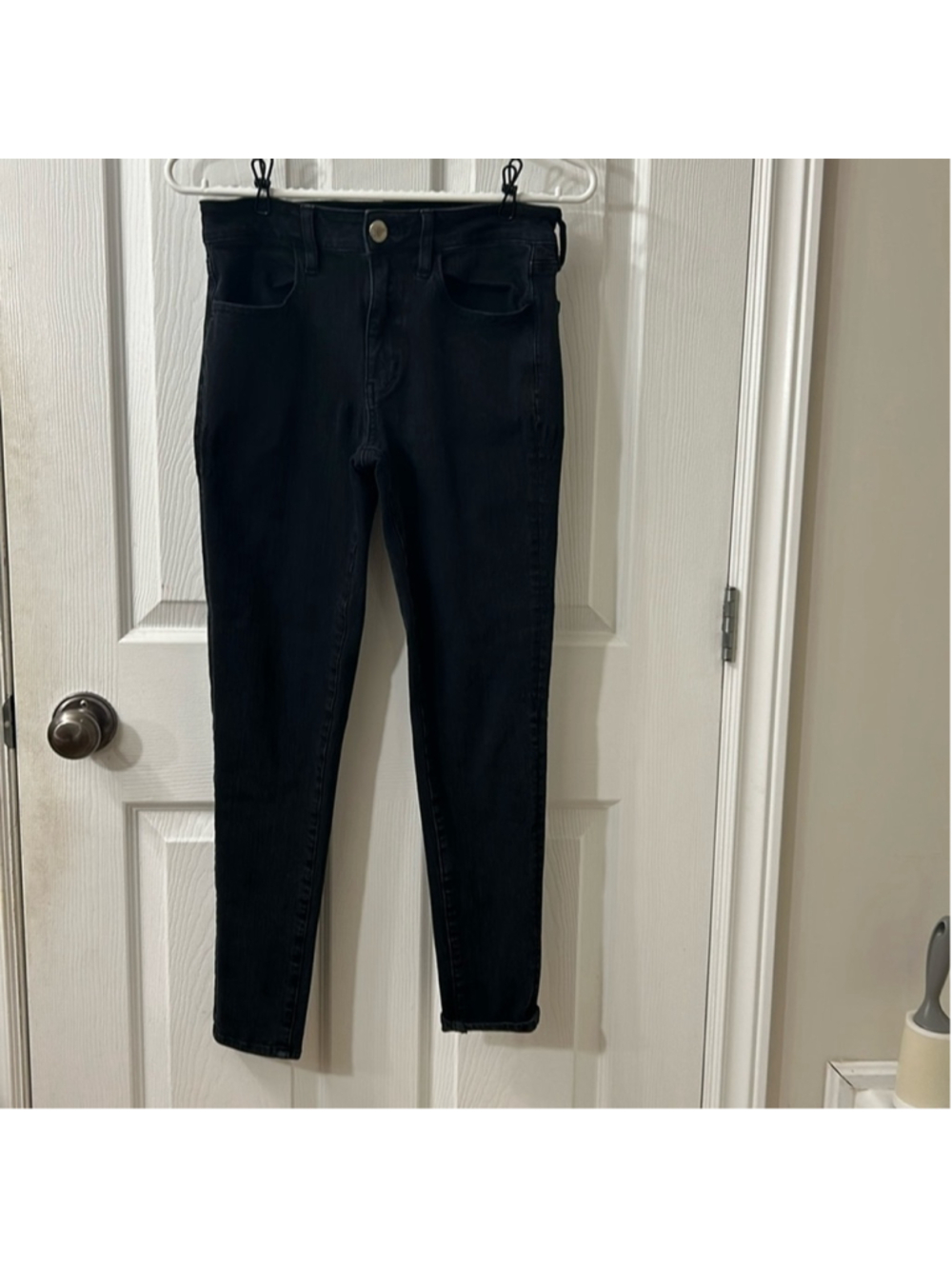 American Eagle 360° super stretch jeans black size 6 stretchy skinny leg comfy